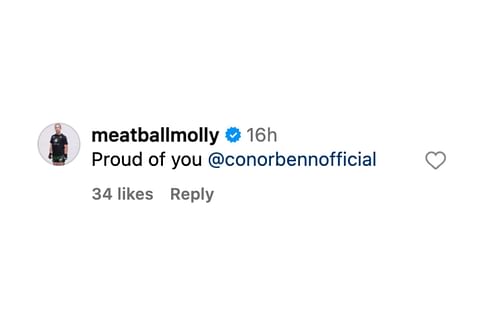 Molly McCann's comment on Conor Benn's recent revelation on mental health