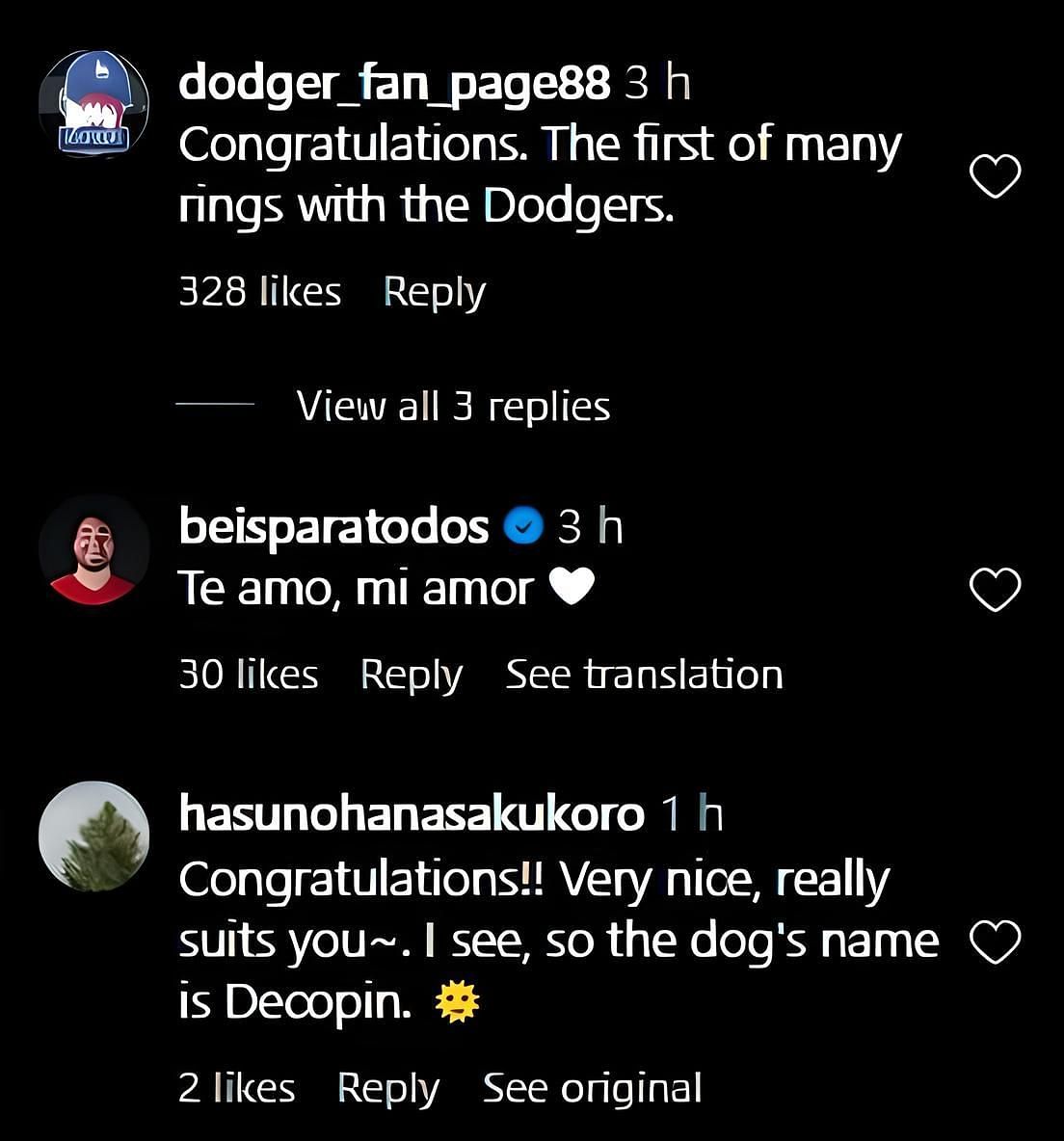 Reactions to Ohtani&#039;s IG