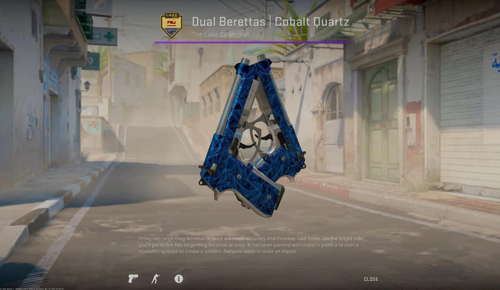 Dual Berettas Cobalt Quartz (Image via Valve || YouTube/covernant)