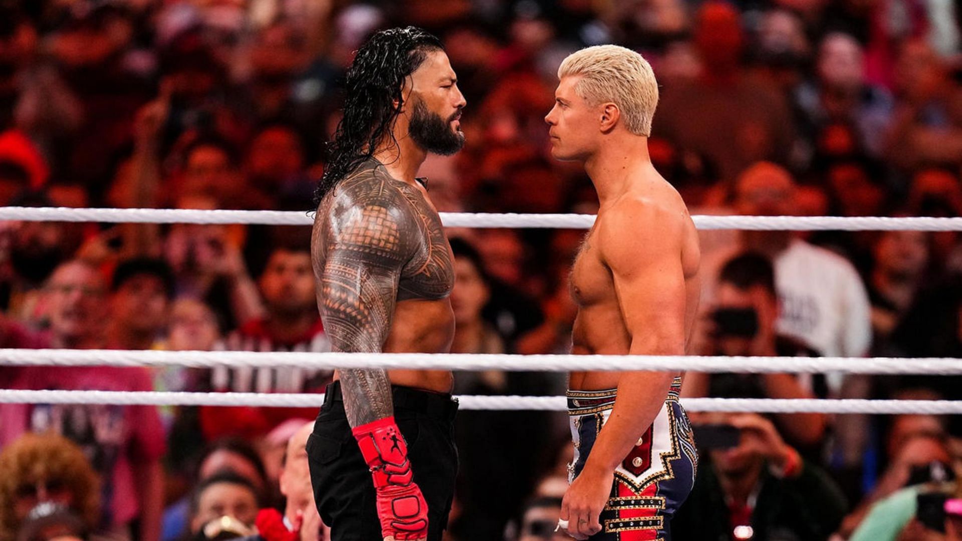 Undisputed WWE Universal Champion Roman Reigns and Cody Rhodes