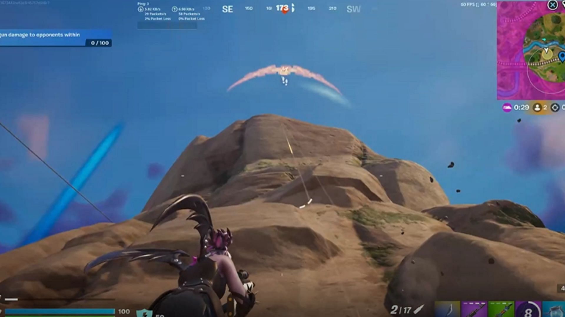 Fortnite glitch allegedly allows player to shoot through a cliff