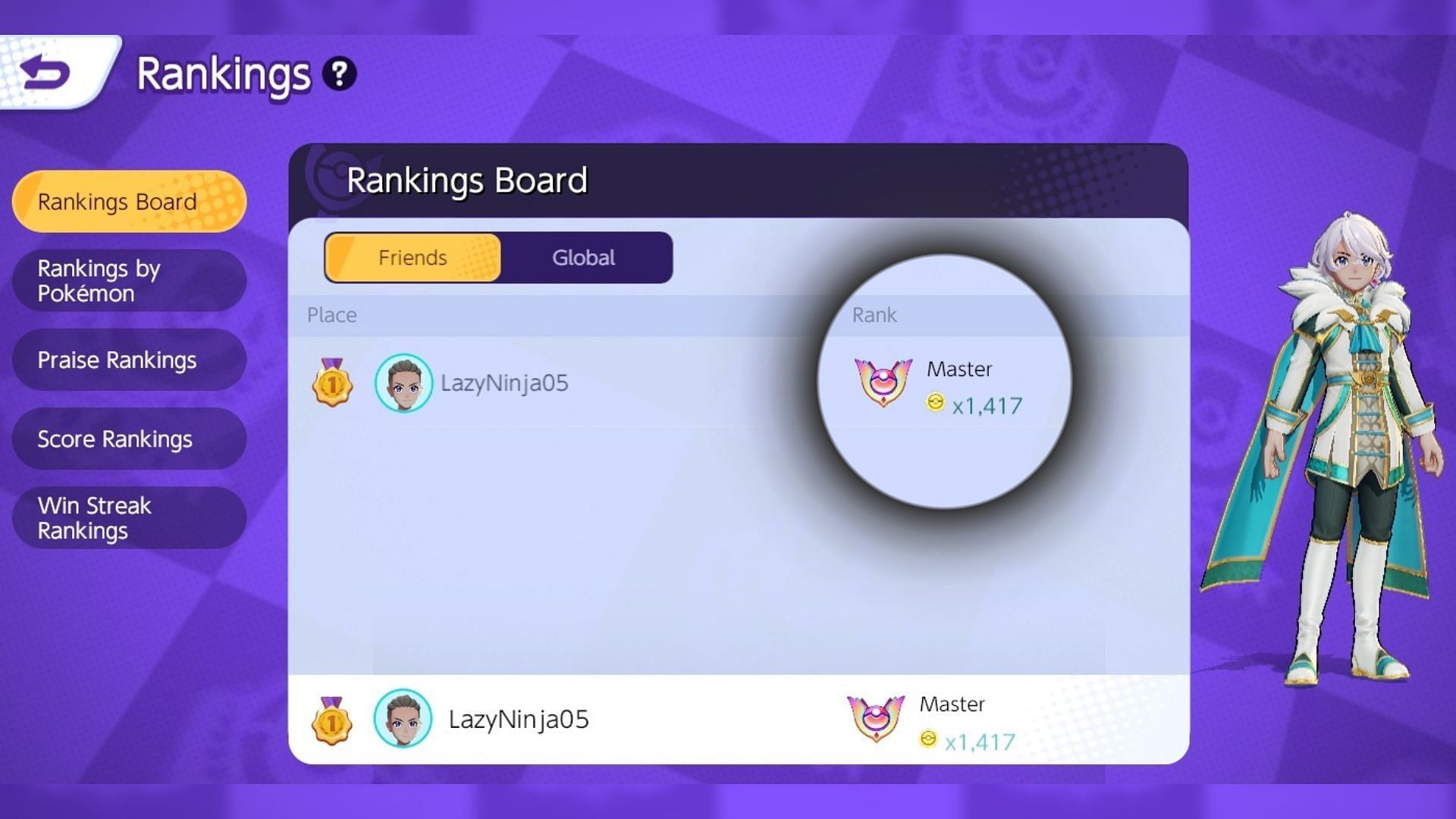 All players in the lobby need to be Master rank 1200 or up (image via The Pokemon Company)