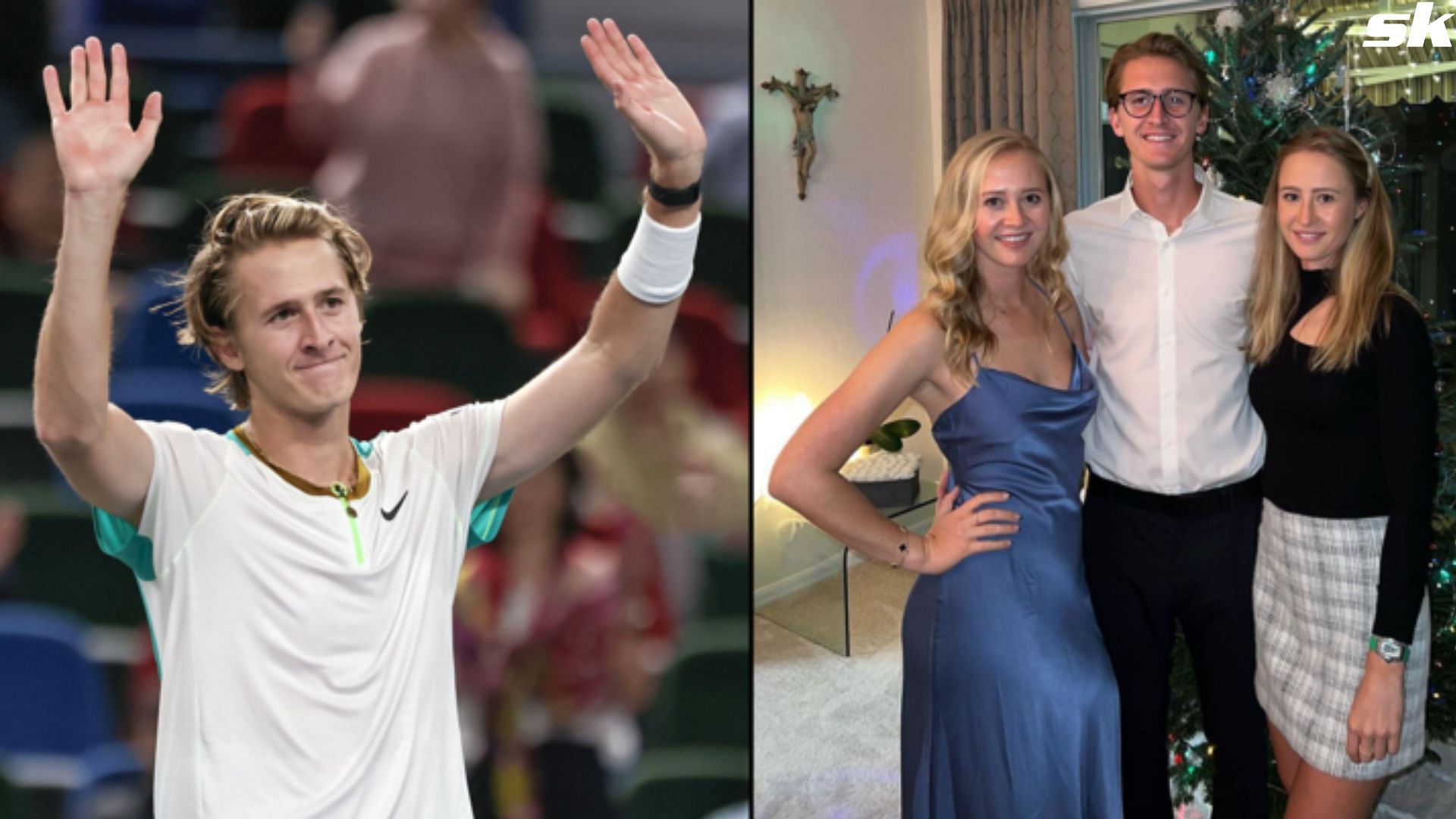 Sebastian Korda and sisters Nelly and Jessica Korda