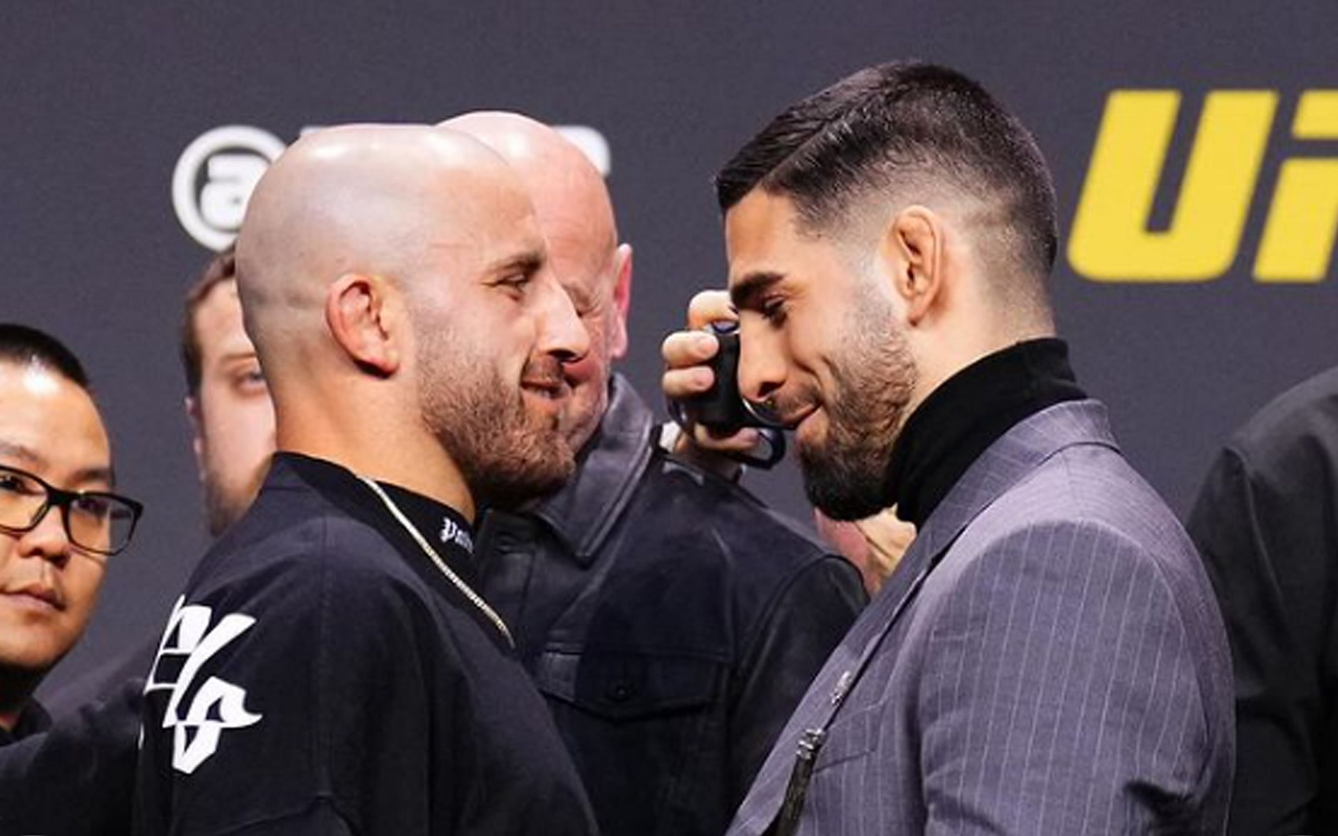 Alexander Volkanovski (left) will defend the 145-pound title against Ilia Topuria (right) at UFC 298 [Image Courtesy: @alexvolkanovski Instagram]