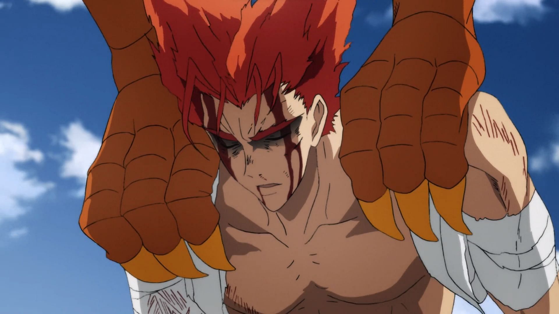 Pheonix Man carrying away Garou at the end of season 2 (Image via J.C. Staff)