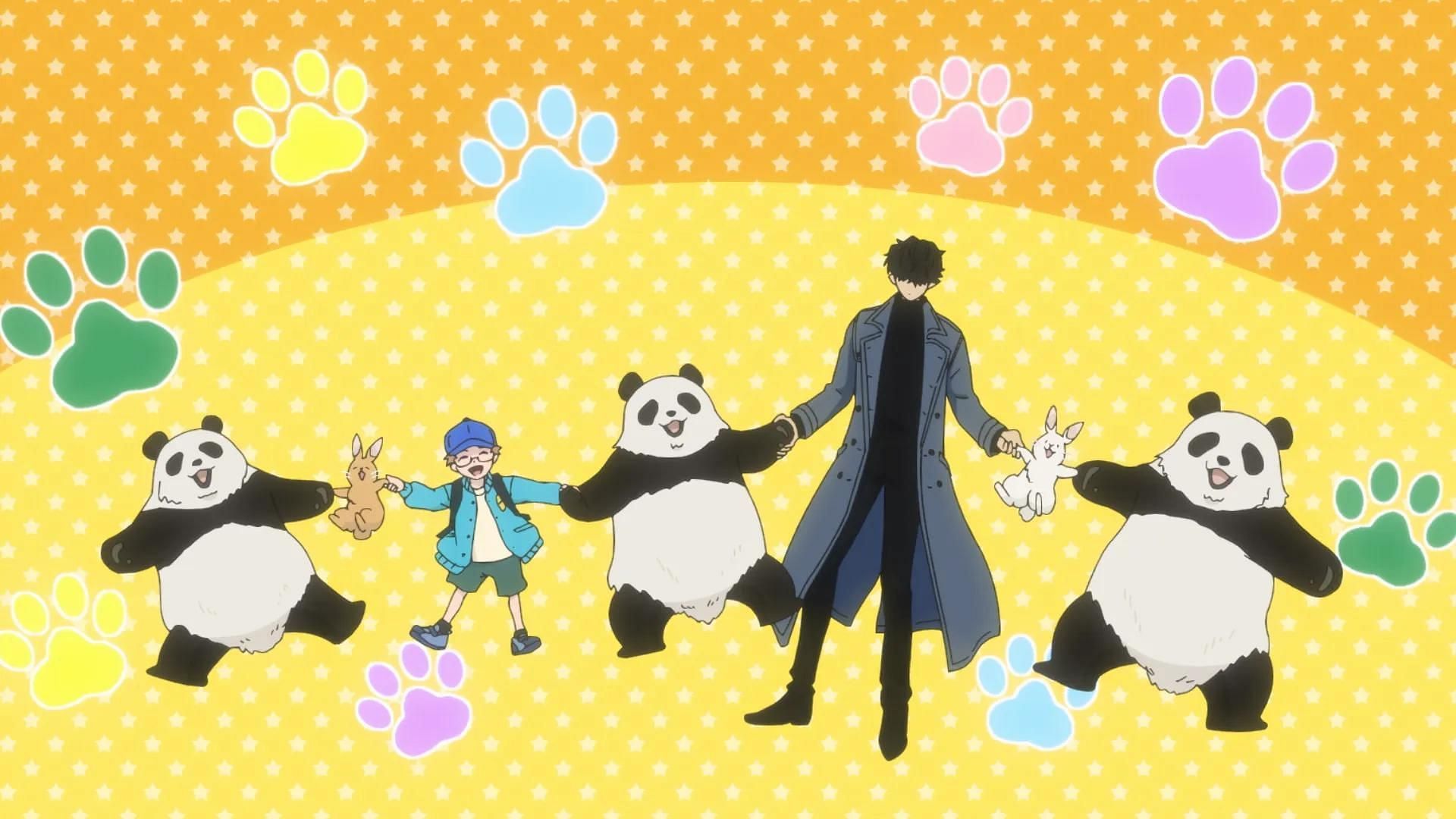 The General imagines himself in the company of various pandas (Image via Shin-Ei Animation and SynergySP)