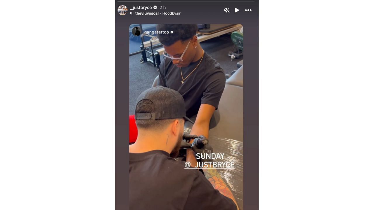 LeBron James&#039; son Bryce James gets his second tattoo
