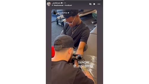 LeBron James' son Bryce James gets his second tattoo