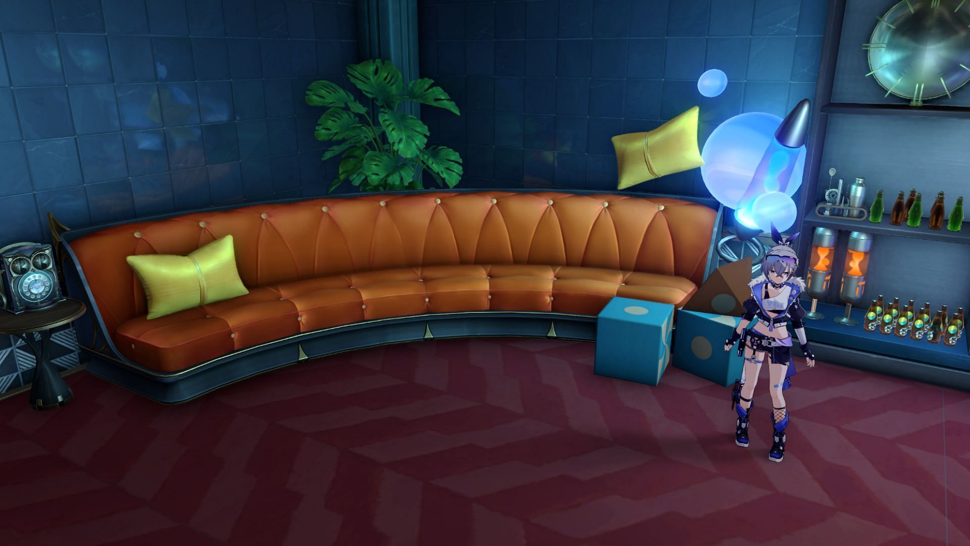 The Dream Ticker Supervisor will be in front of the couch (Image via HoYoverse)