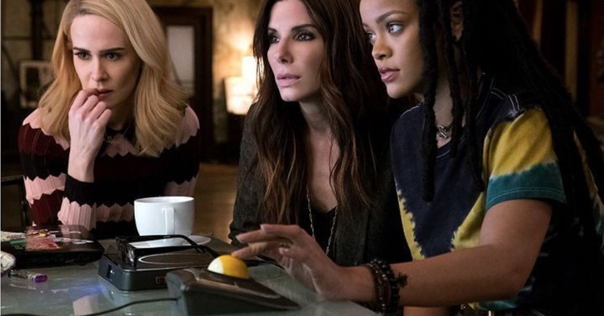 Sandra Bullock, Sarah Paulson, and Rihanna in Ocean&#039;s Eight (2018)