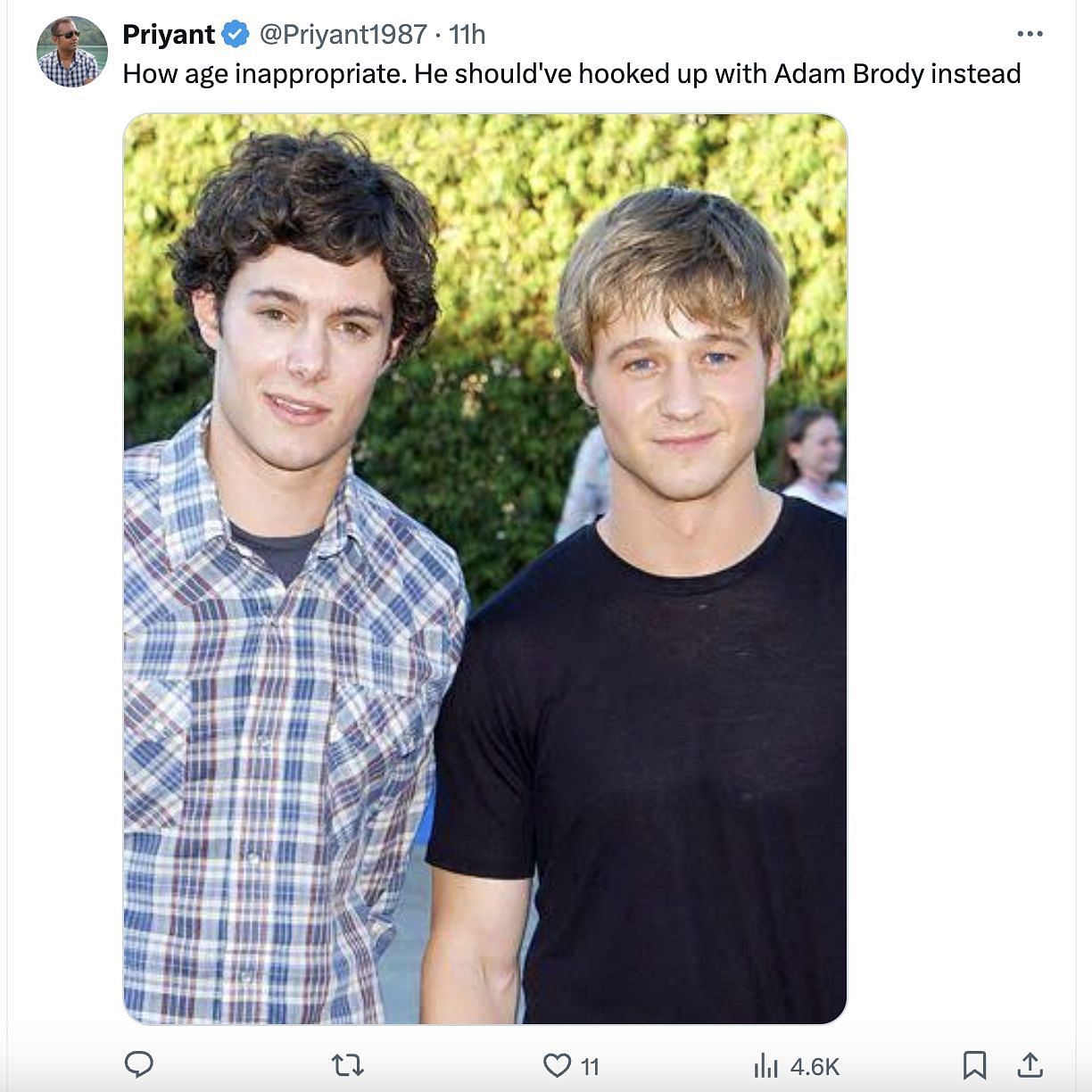 Social media users left shocked as The O.C. star revealed dating fellow co-star, Ben McKenzie when she was 17 years old. (Image via @PopBase/ X)