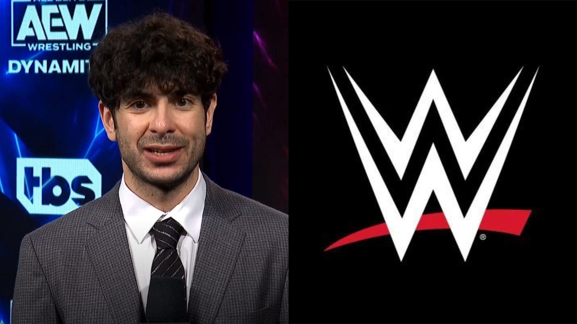 Tony Khan is the president of All Elite Wrestling [Photos courtesy of AEW and WWE Official Twitter Accounts respectively]