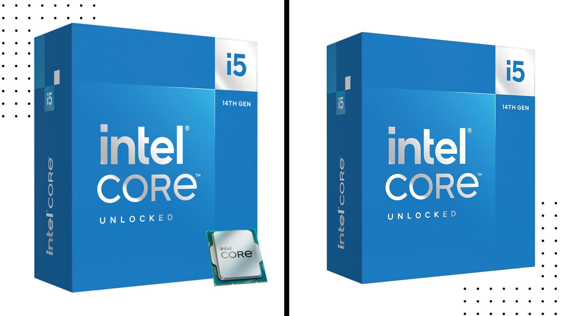 The Core i5-14400 and i5-14600K are some of the best mid-range CPUs from Intel (Image via Amazon and B&amp;H)
