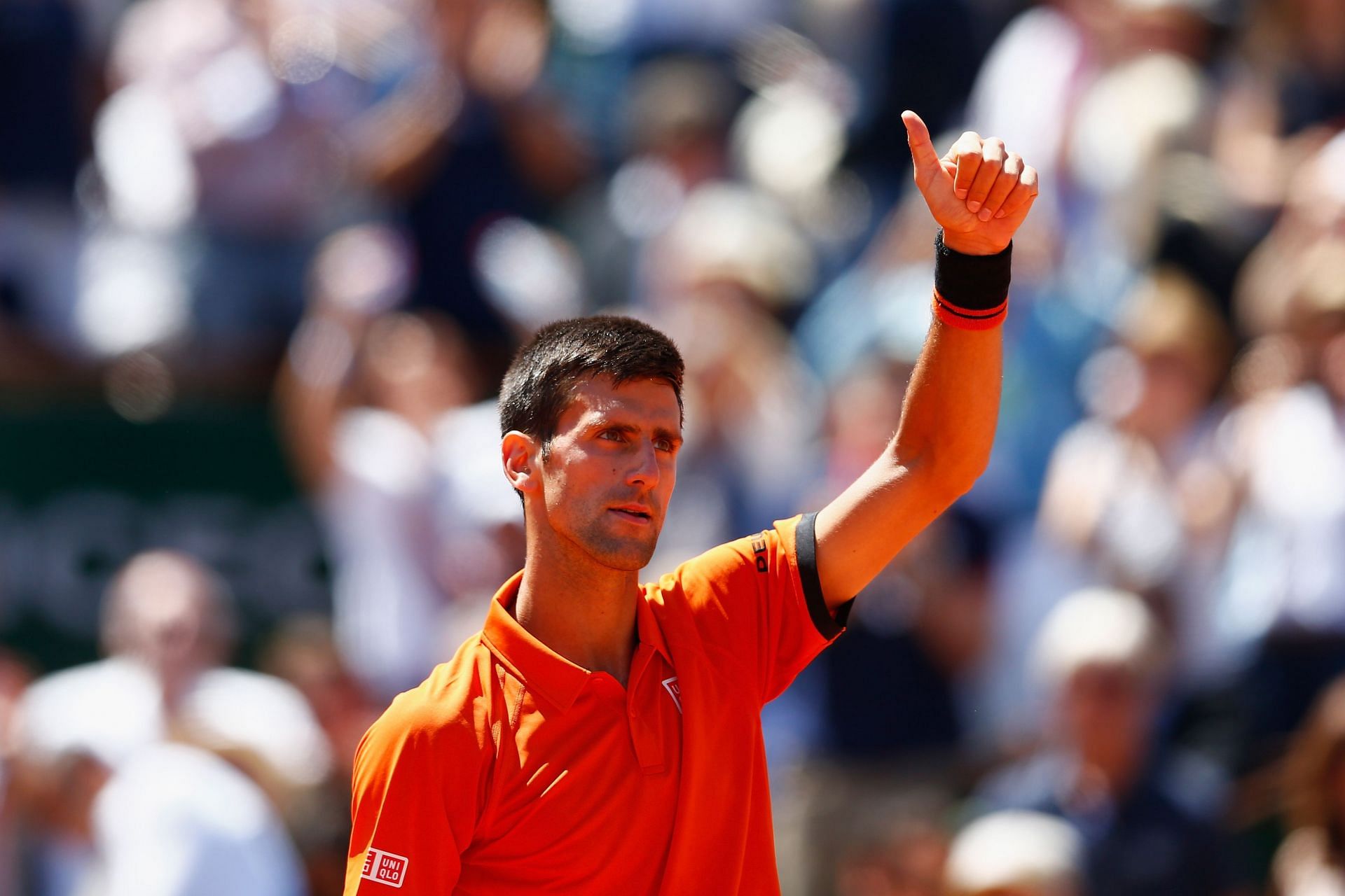 Djokovic pictured at the 2015 French Open