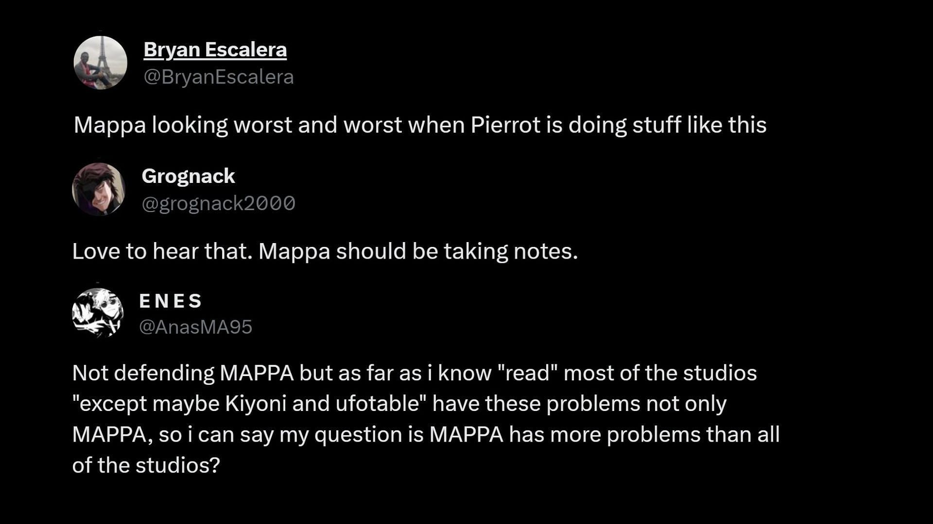 Anime fans reacting to Studio Pierrot&#039;s methods to tackle poor working conditions. (Image via Sportskeeda/X)