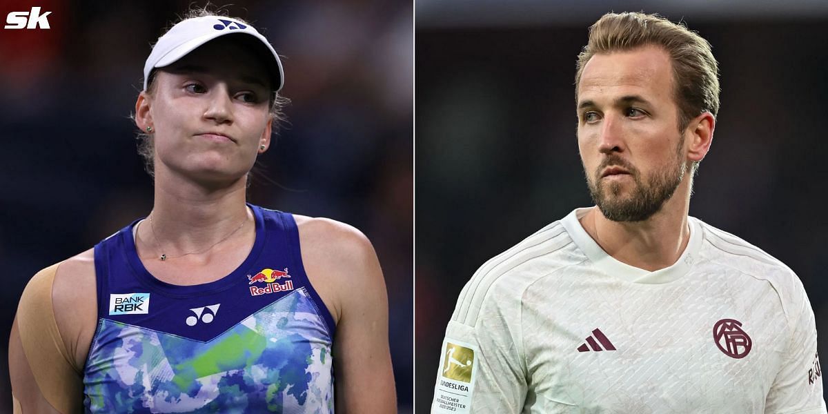 Elena Rybakina (L) and Harry Kane (R)