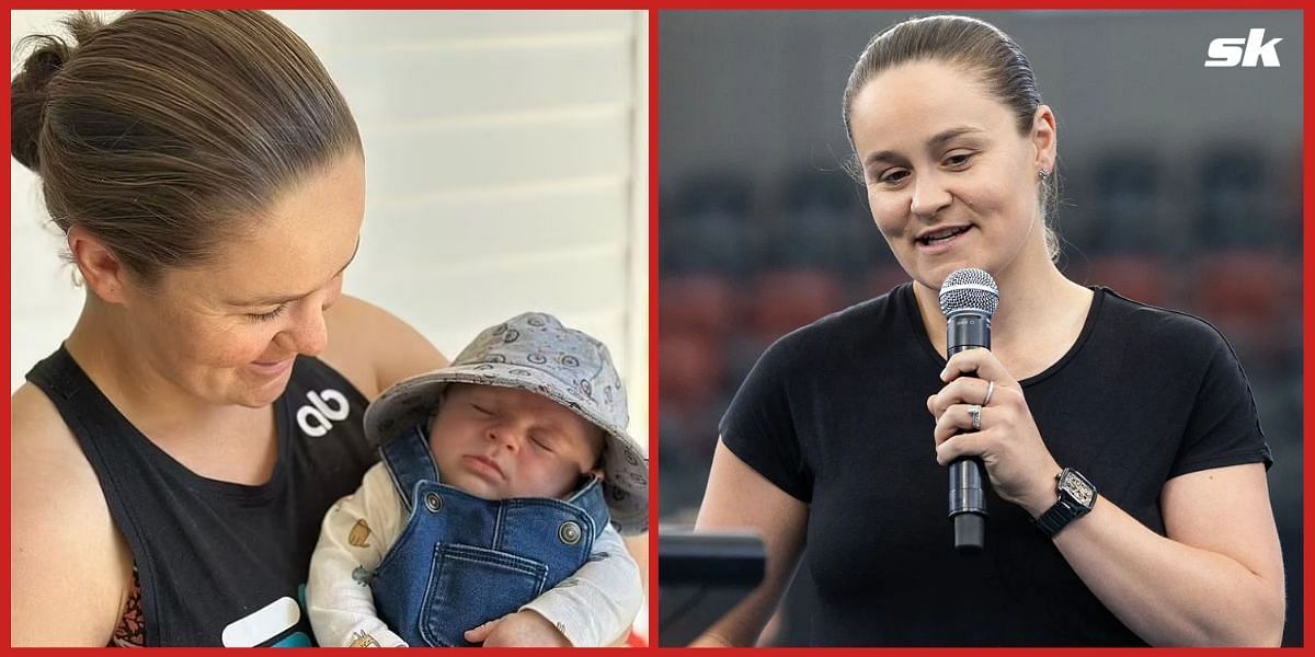 Ashleigh Barty with her son Hayden.