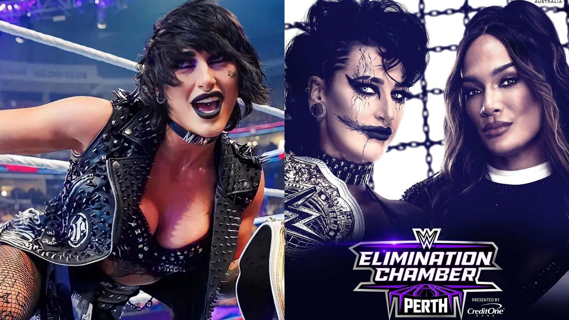 Rhea Ripley will defend her title against Nia Jax at Elimination Chamber.