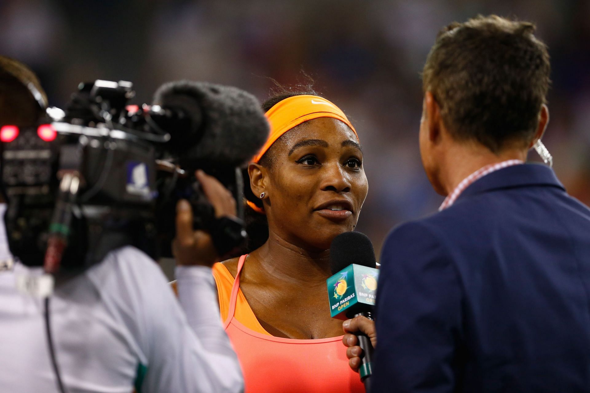 Serena Williams pictured at the 2015 BNP Paribas Open