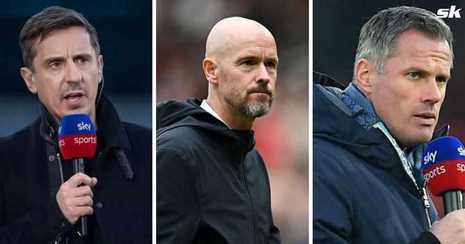 Gary Neville admits his 'heart sank a little' when Manchester United boss Erik ten Hag responded to Jamie Carragher's criticism