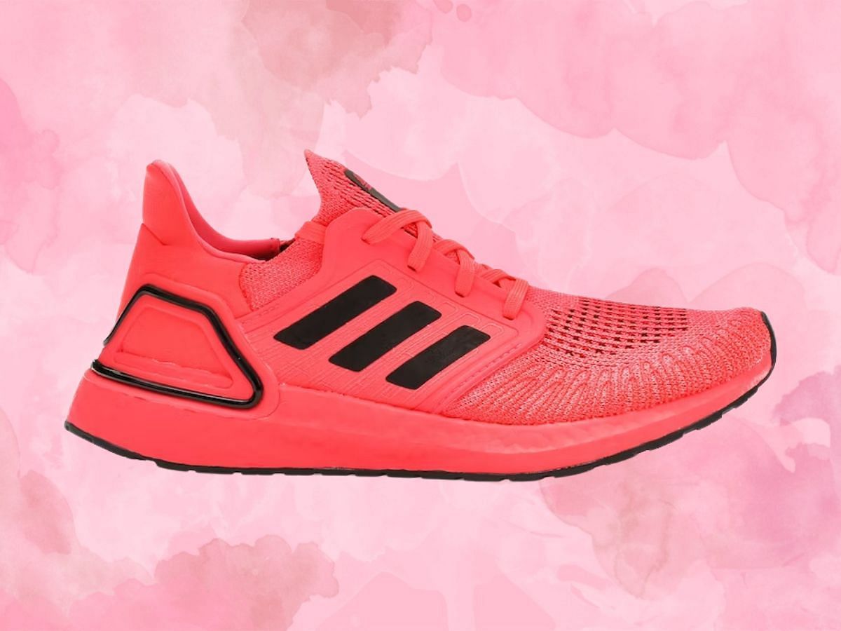 The Ultra Boost 20 &quot;Signal Pink&quot; (Image via StockX)