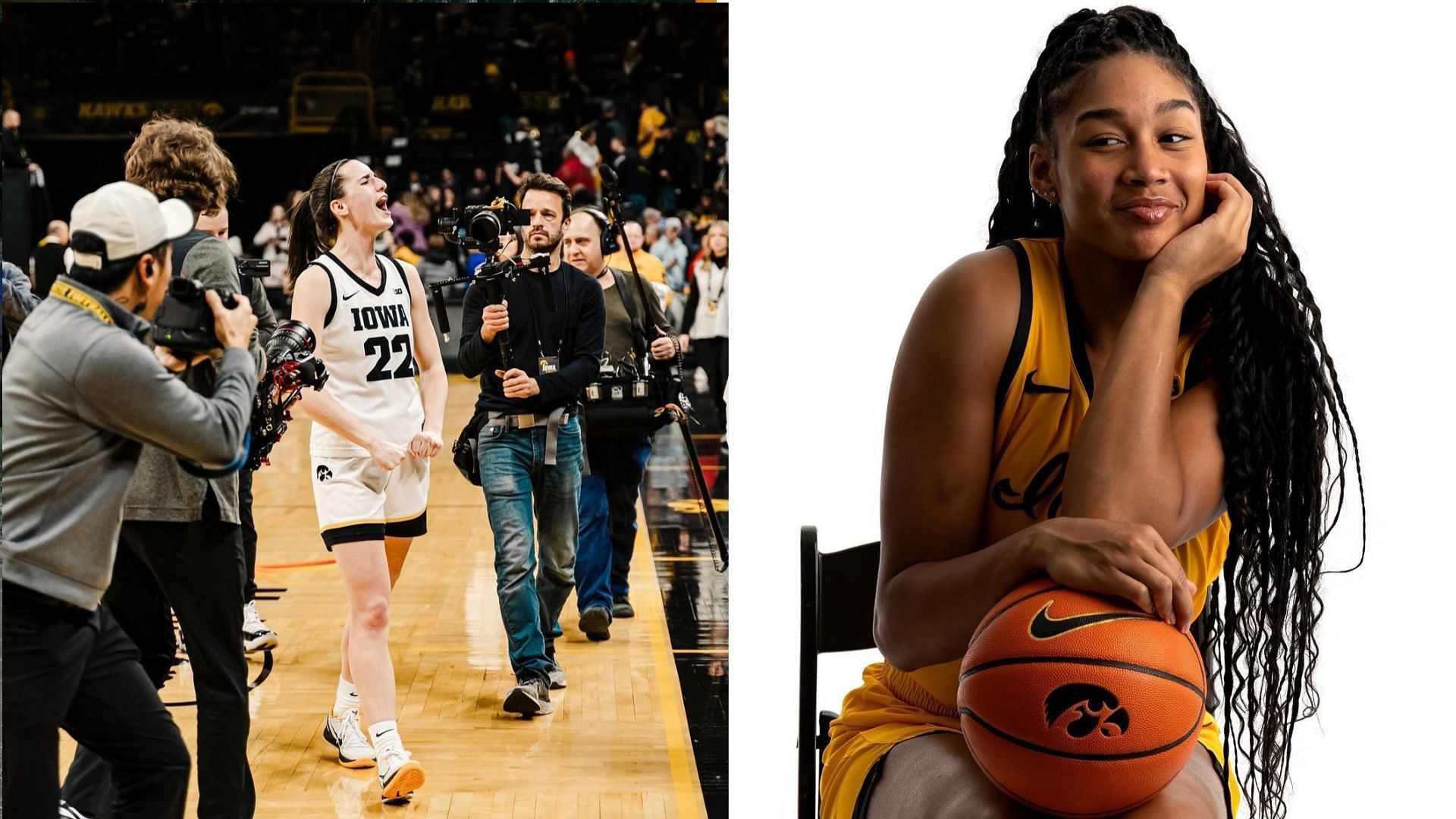 Iowa Hawkeyes basketball stars, Caitlin Clark and Hanna Stuelke