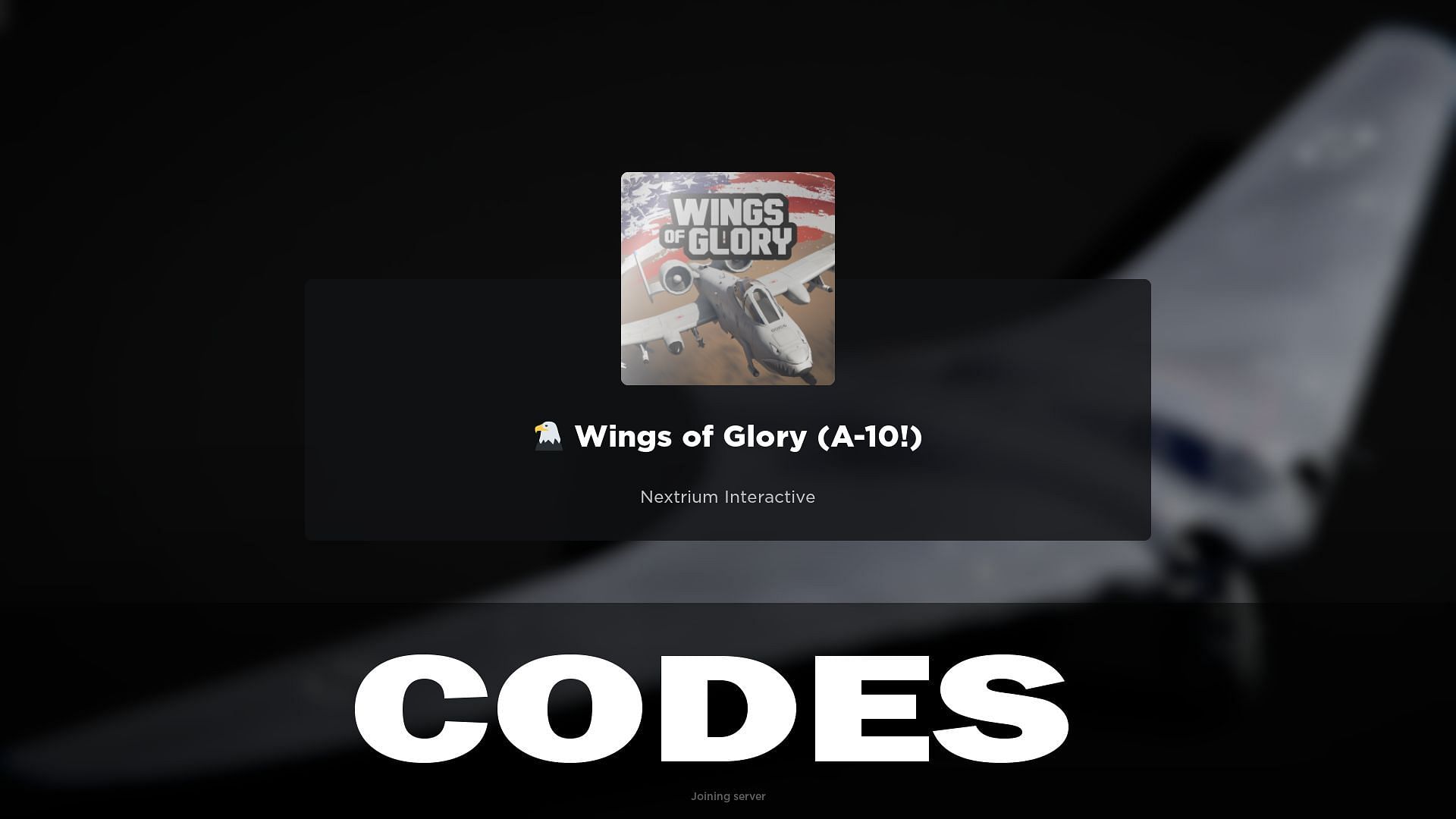 Wings of Glory codes