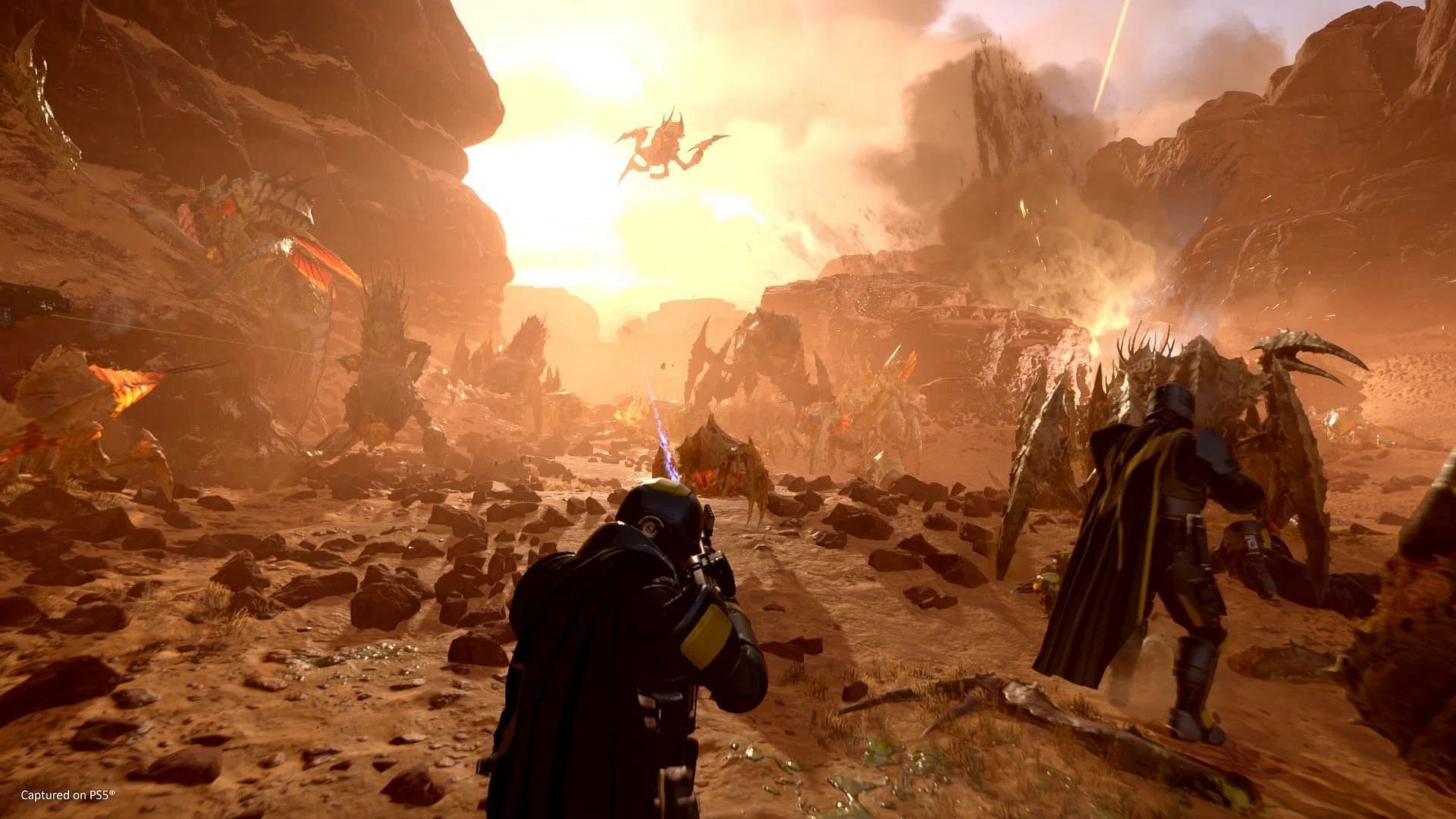Helldivers 2 is graphically impressive and, hence, quite difficult to run on the Steam Deck (Image via PlayStation)