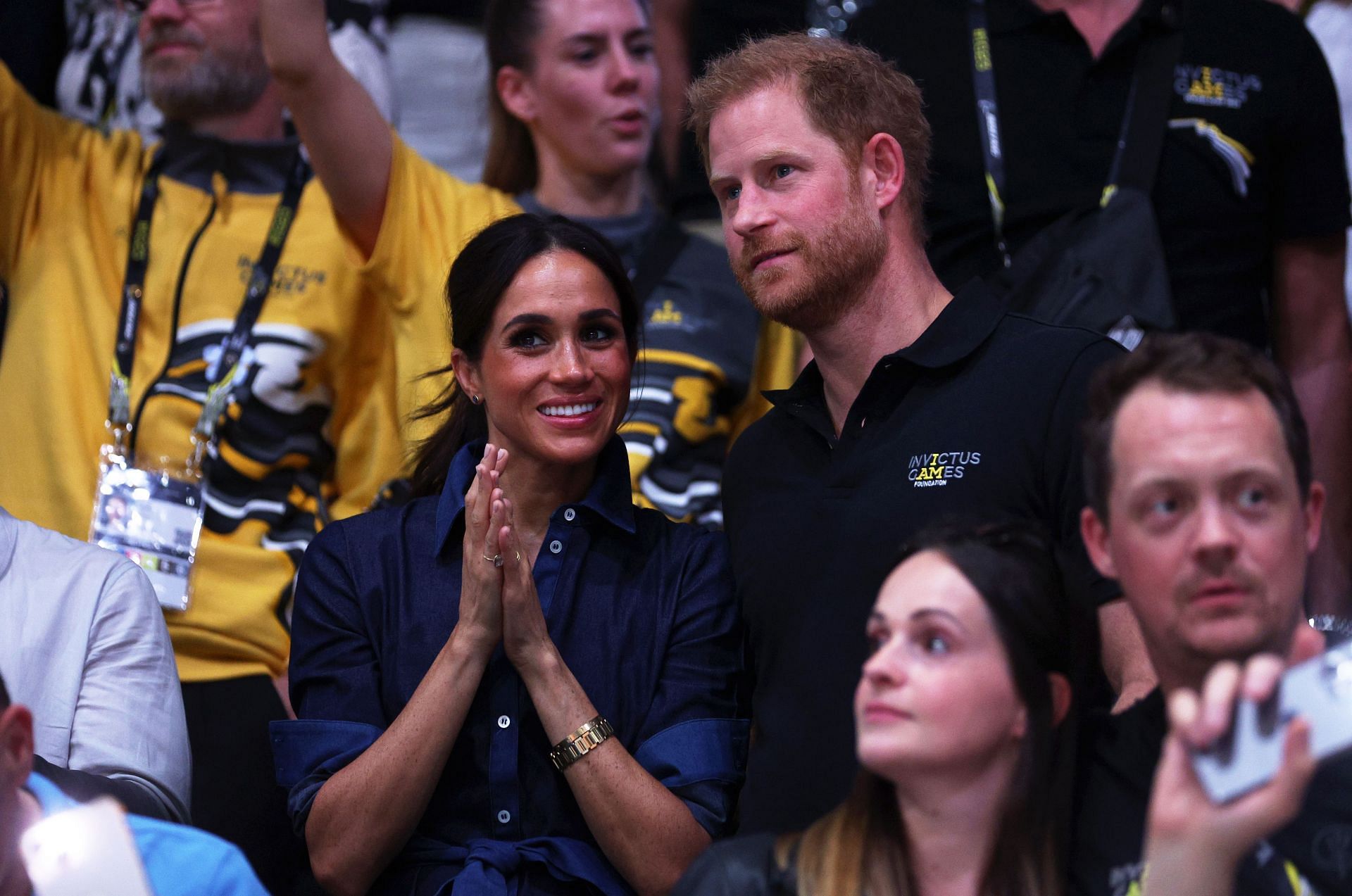 Harry and Meghan at the Invictus Games D&uuml;sseldorf 2023 (Photo by Dean Mouhtaropoulos/Getty Images for Invictus Games D&uuml;sseldorf 2023)