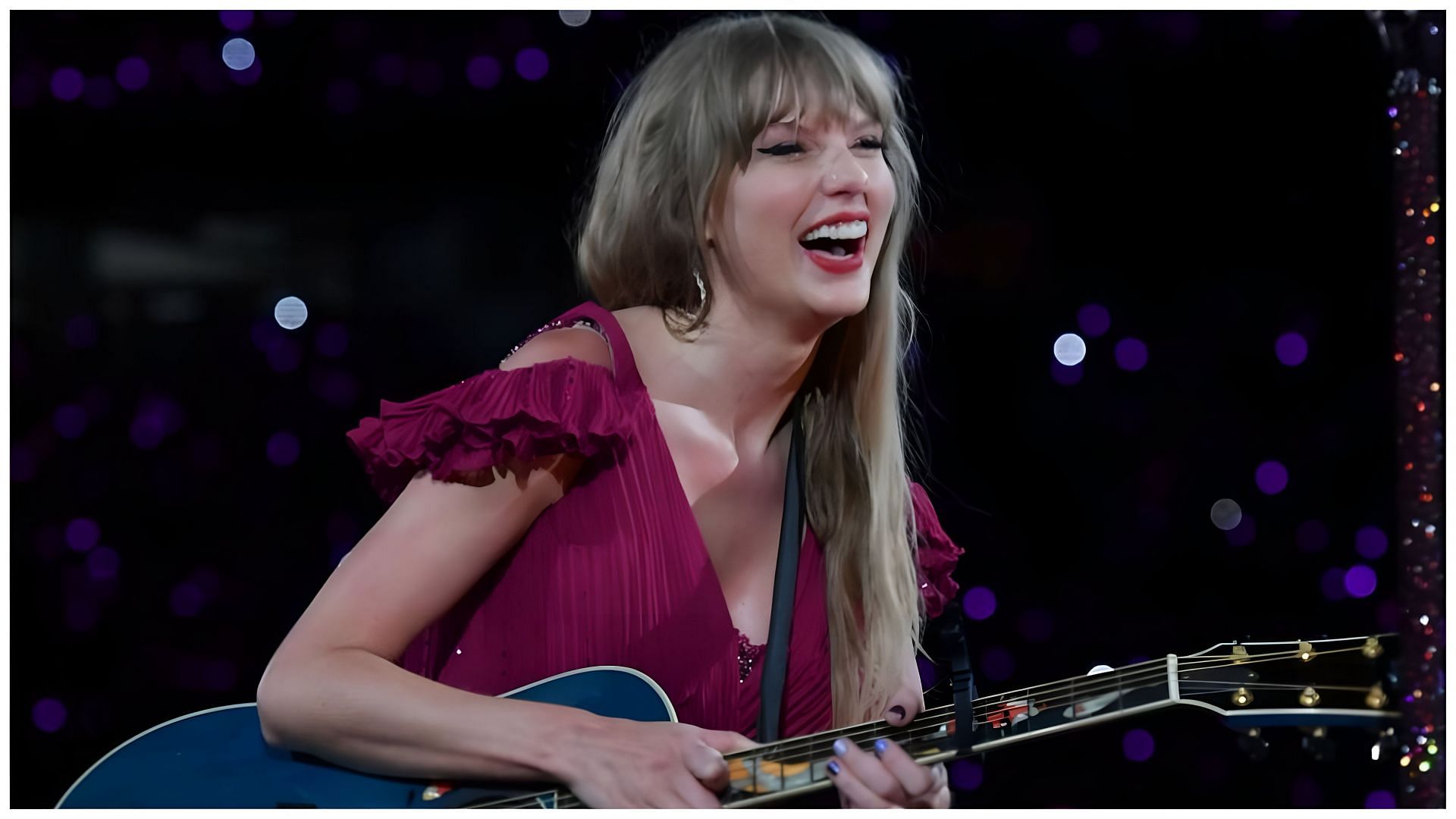 Taylor Swift at a Eras Concert (image via official Instagram @taylorswift)