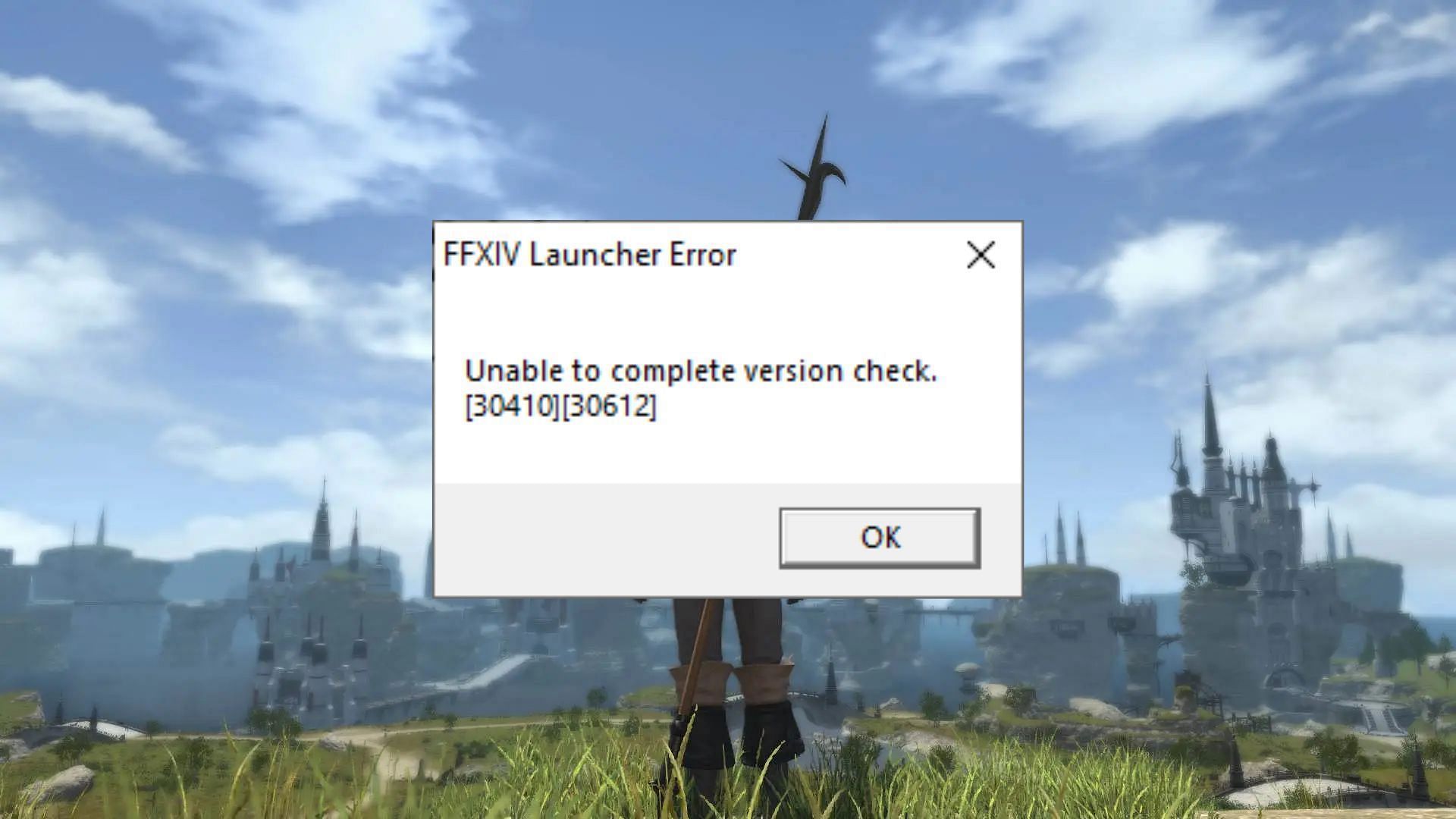 Final Fantasy 14 Unable to Complete Version Check Error