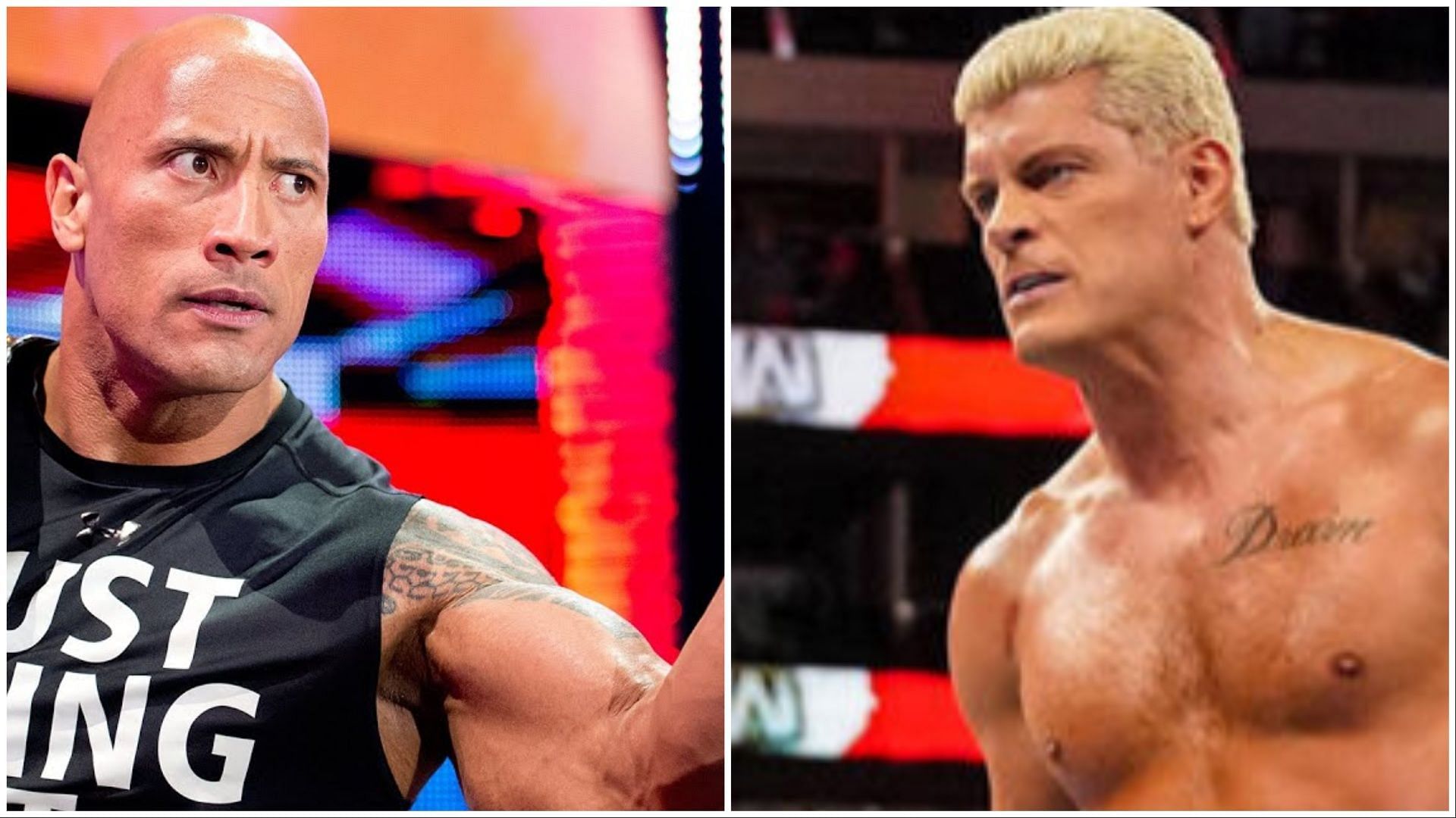 WWE Superstars The Rock and Cody Rhodes