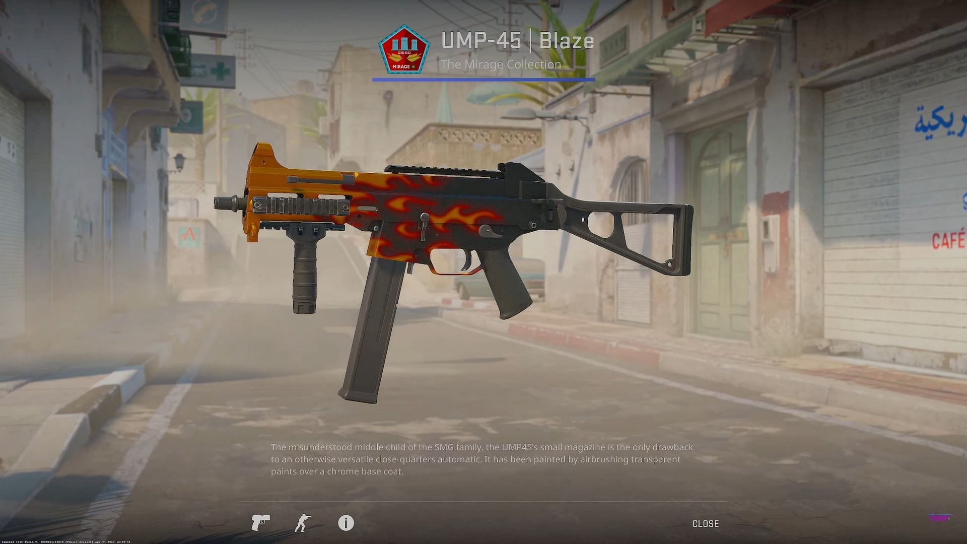 UMP-45 Blaze (Image via Valve || YouTube/covernant)