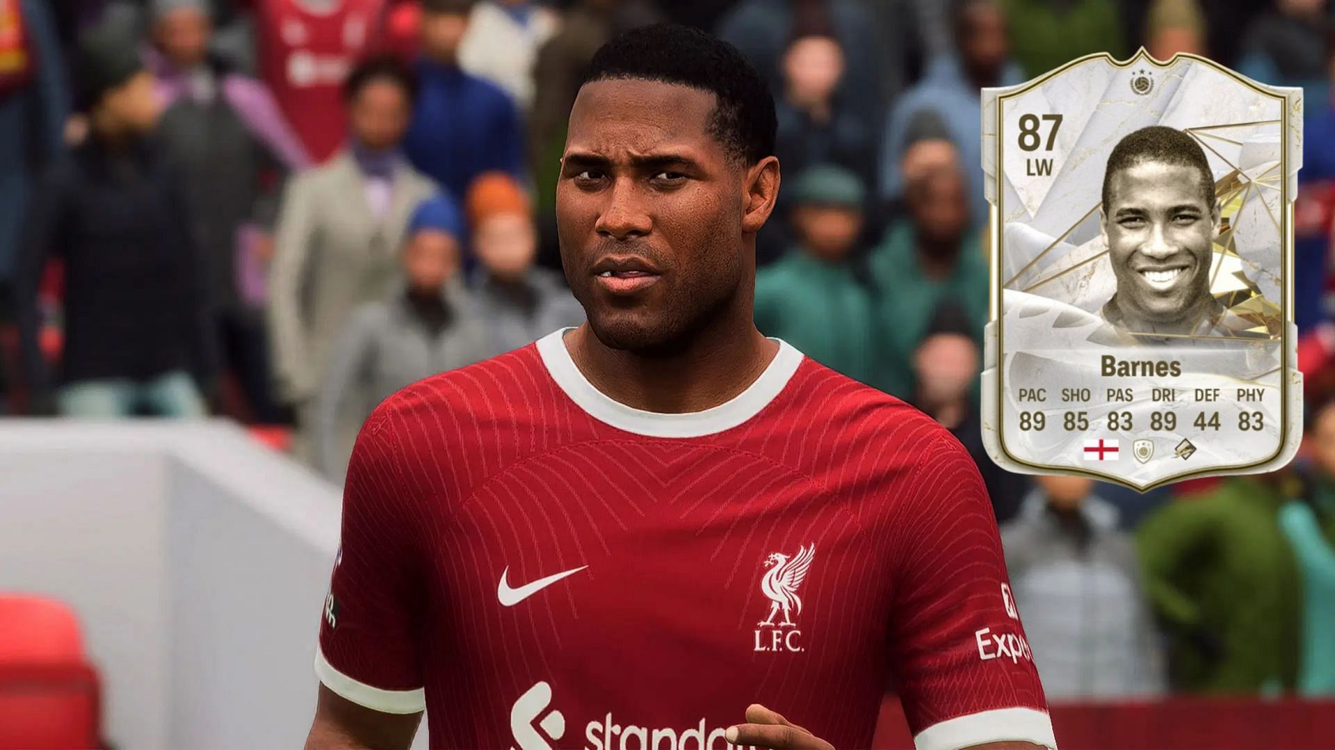 John Barnes, the legendary English winger&#039;s base Icon card, is one of the most underrated EA FC 24 Icons (Image via EA Sports)