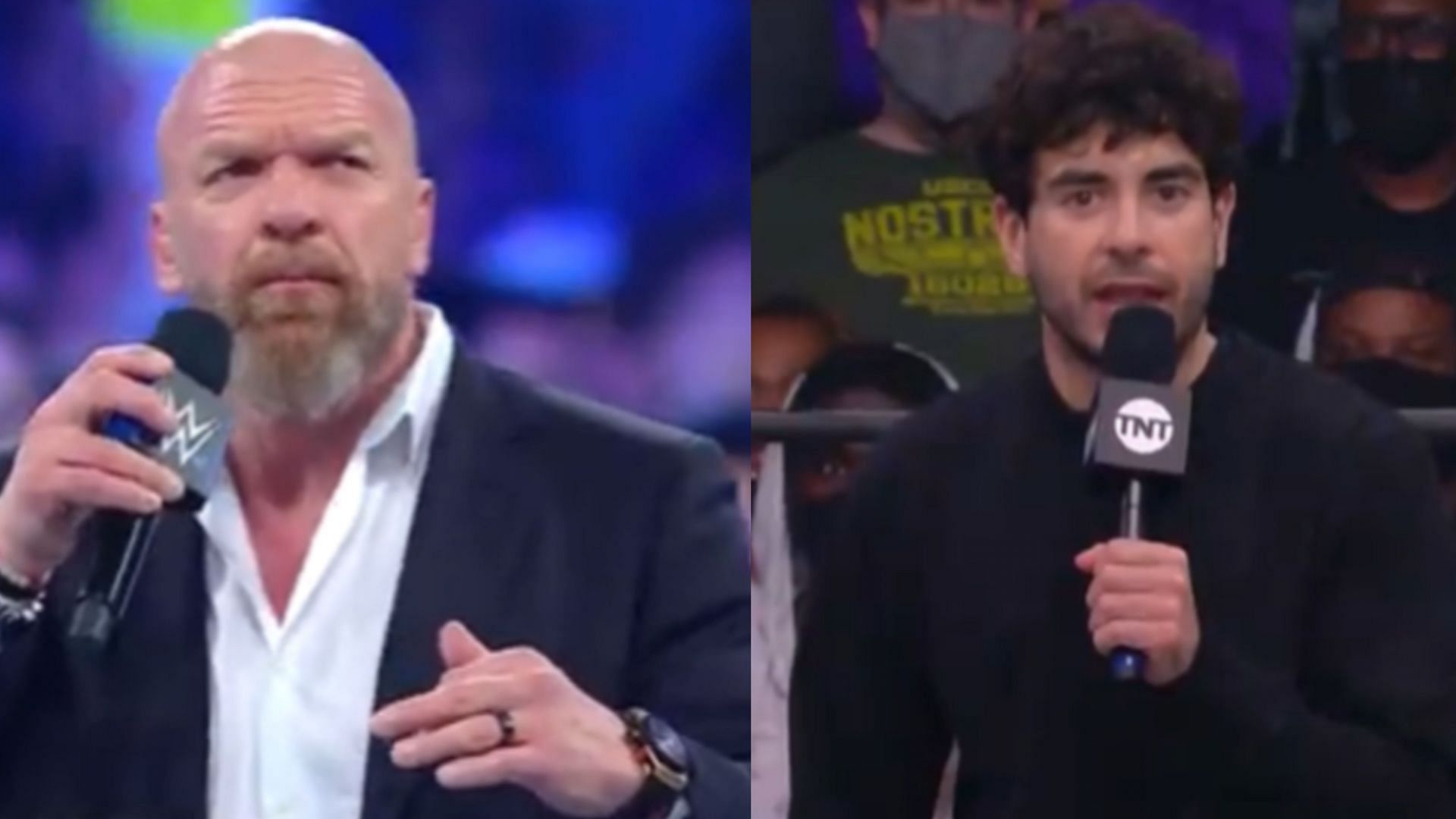 Triple H (left), Tony Khan (right)