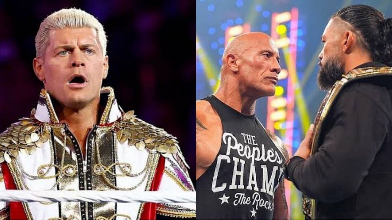 WWE सुपरस्टार्स कोडी रोड्स, द रॉक और रोमन रेंस 