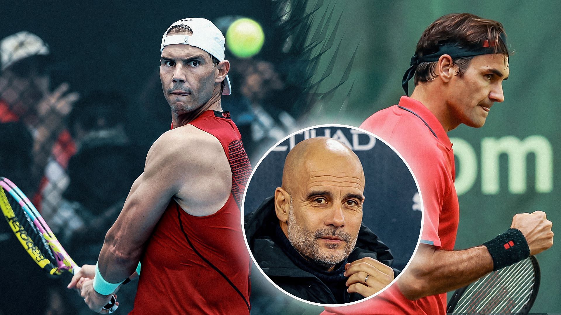 Pep Guardiola has stated that Rafael Nadal and Roger Federer inspire him.