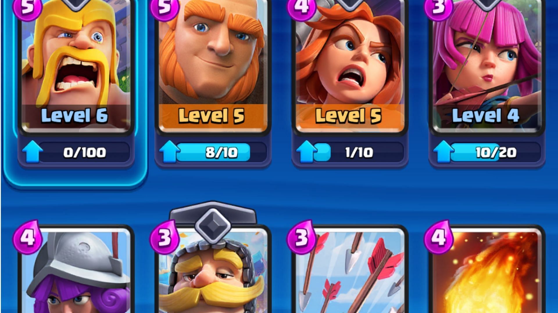 A Deck comprising all human characters in Clash Royale (Image via Supercell)