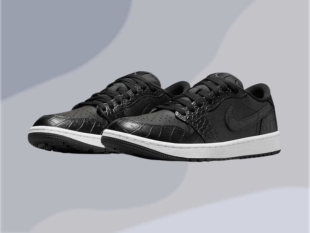 Jordan 1 Retro Low Golf Black Croc (Image via StockX)