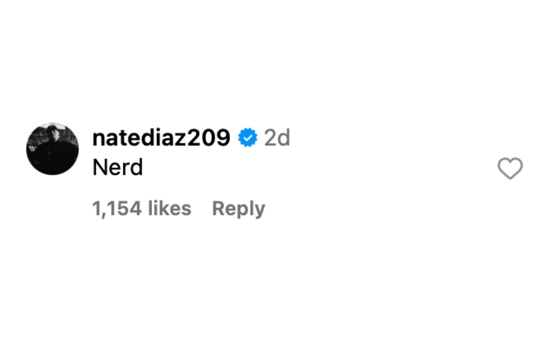 Nate Diaz reacting to Dustin Poirier&#039;s quote on being the underdog at UFC 299 [via @arielhelwani on Instagram]