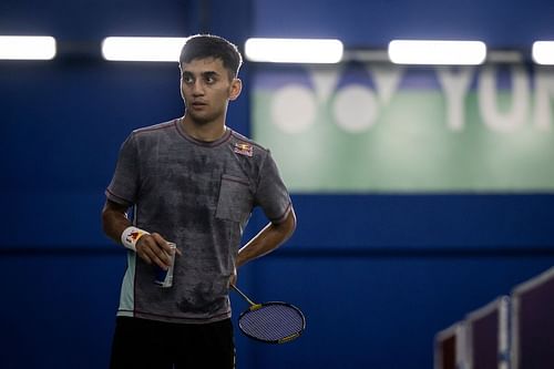 Lakshya Sen during a training session.