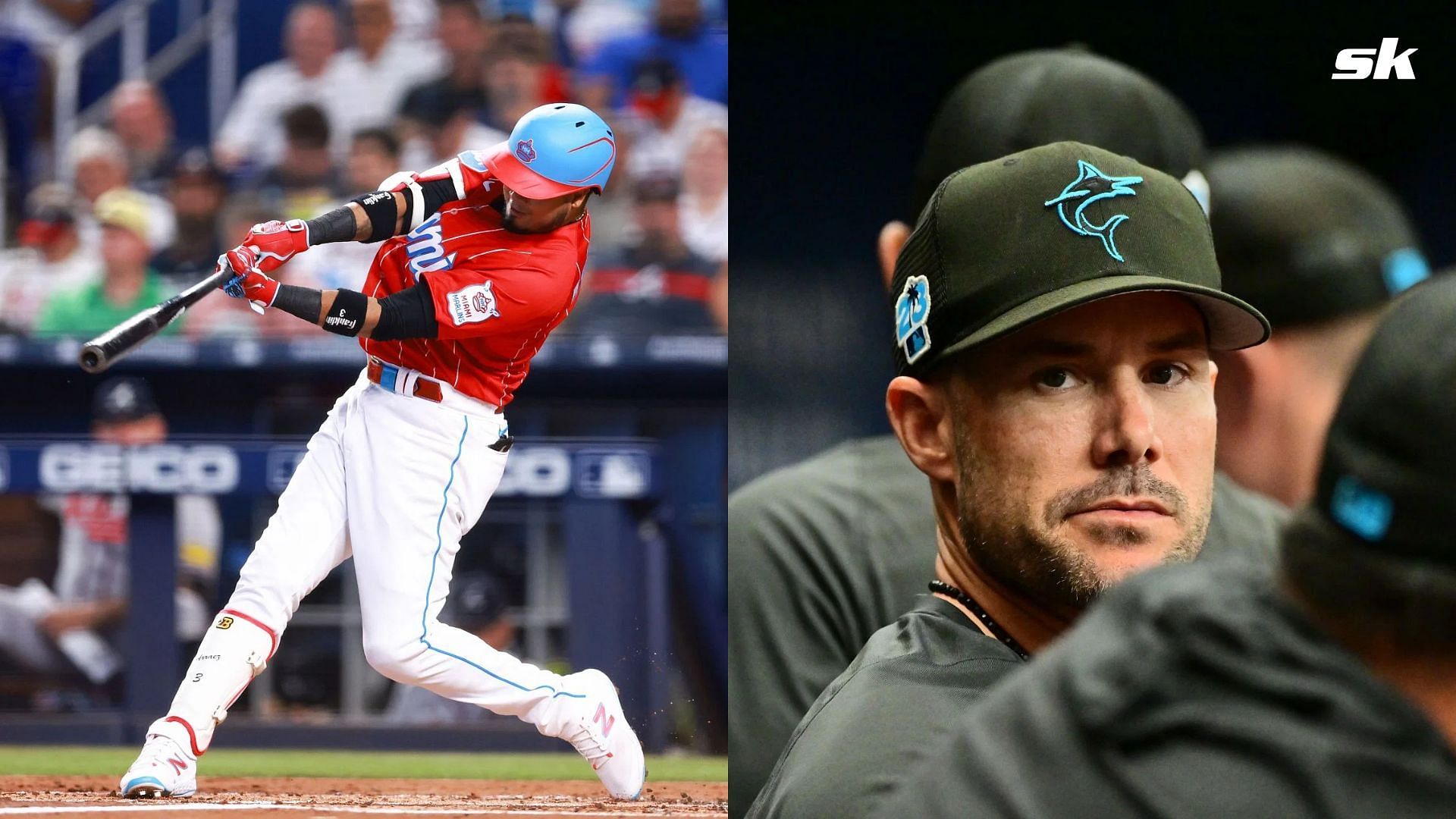 Miami Marlins Manager Skip Schumaker &amp; Slugger Luis Arraez