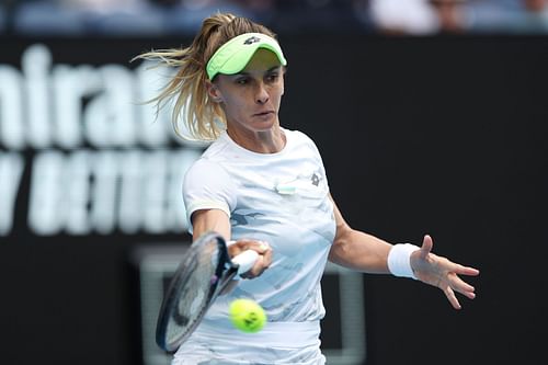 Lesia Tsurenko in action at the Australian Open