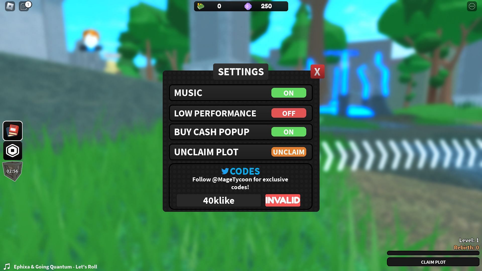 Troubleshooting codes for Mage Tycoon (Image via Roblox)