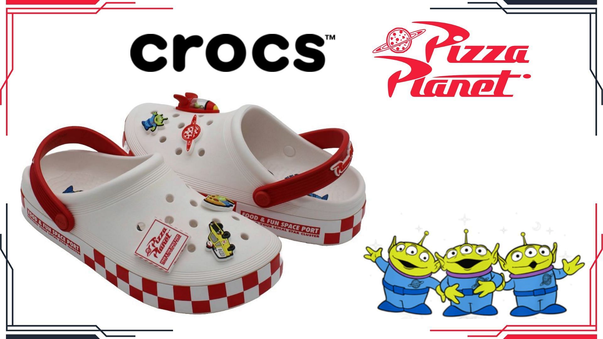 Toy Story x Crocs Classic Clog Pizza Planet colorway (Image via Instagram/@dadeasskickz)