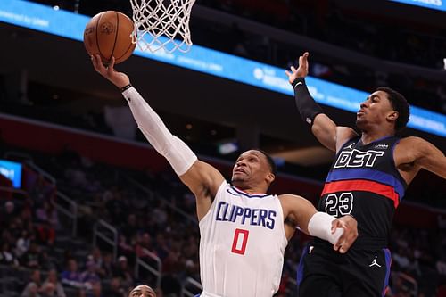 Russell Westbrook scored his 25,000th point against the Detroit Pistons.