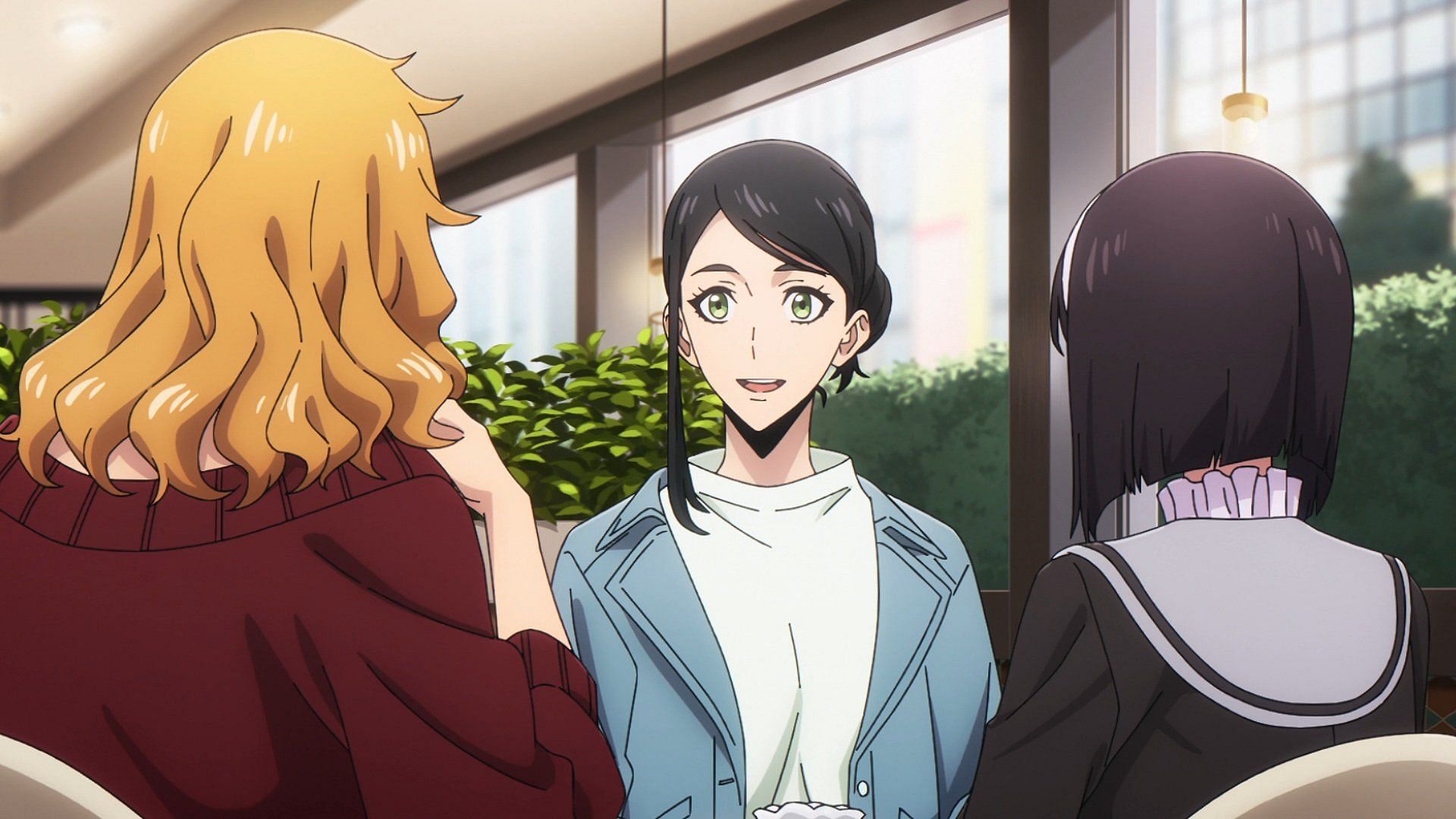 Park Heejin (centre), Gina (left), and Hunter (right) in Solo Leveling episode 6 (Image via A-1 Pictures)