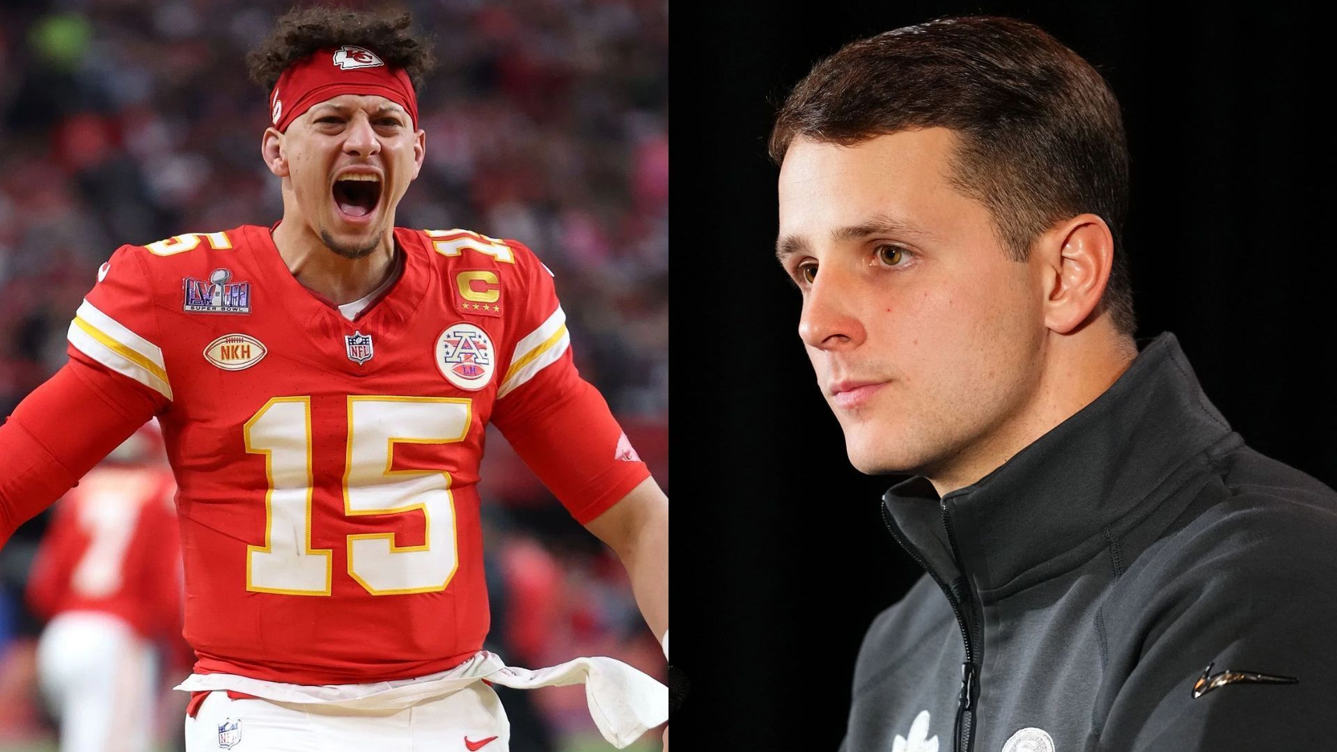 NFL quarterbacks Patrick Mahomes and Brock Purdy