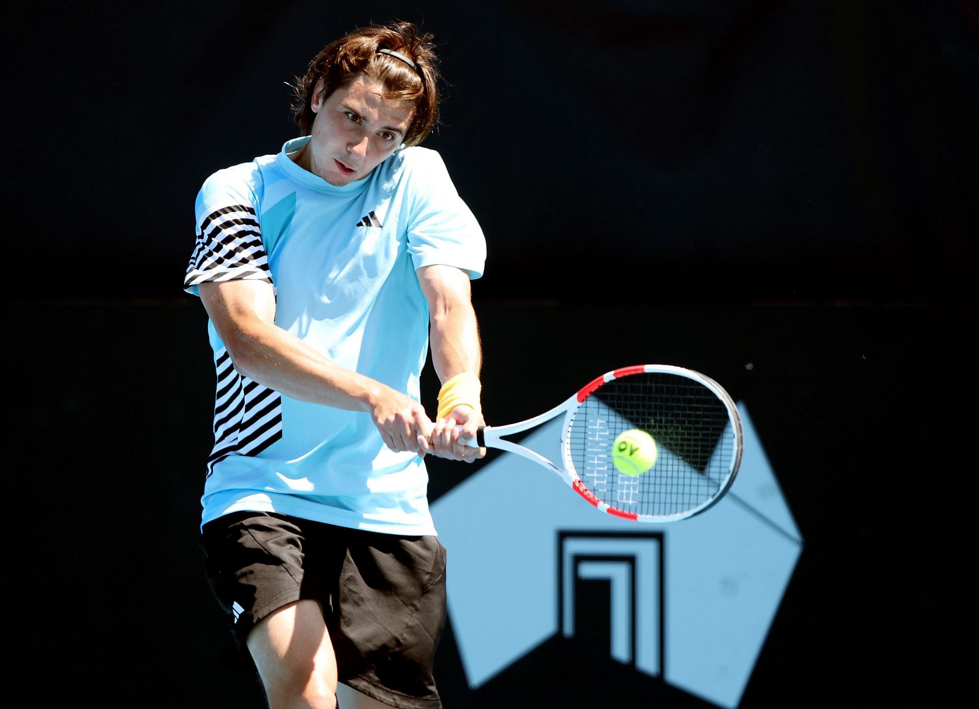Alexander Shevchenko at the 2024 Adelaide International.