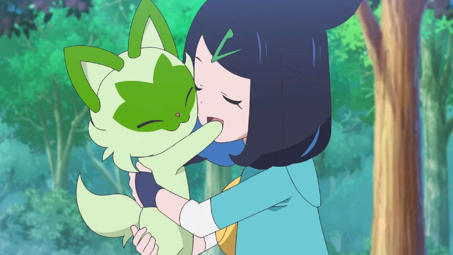 Liko and Sprigatito embrace in Pokemon Horizons Episode 40 (Image via The Pokemon Company)